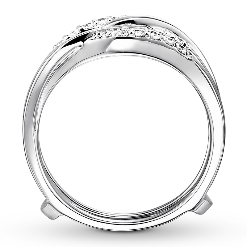 Diamond Enhancer Ring 1/5 ct tw Round-cut 14K White Gold