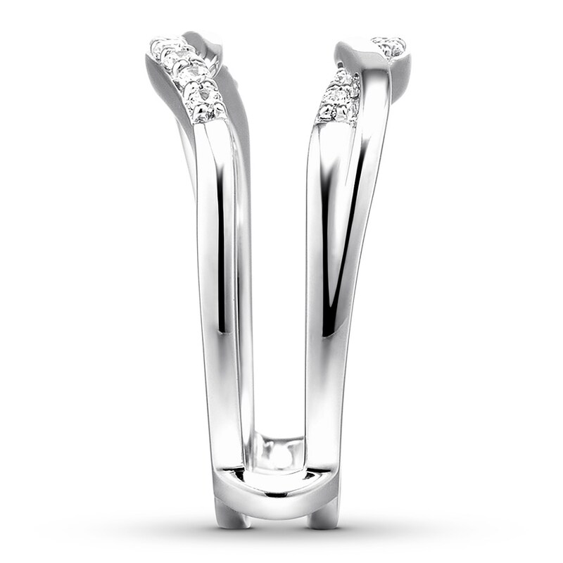 Diamond Enhancer Ring 1/5 ct tw Round-cut 14K White Gold