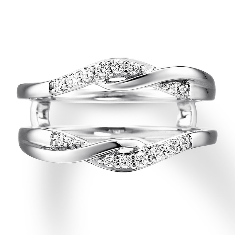Diamond Enhancer Ring 1/5 ct tw Round-cut 14K White Gold