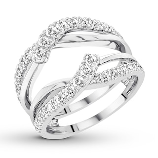 Diamond Enhancer Ring 3/4 ct tw Round-cut 14K White Gold | Kay
