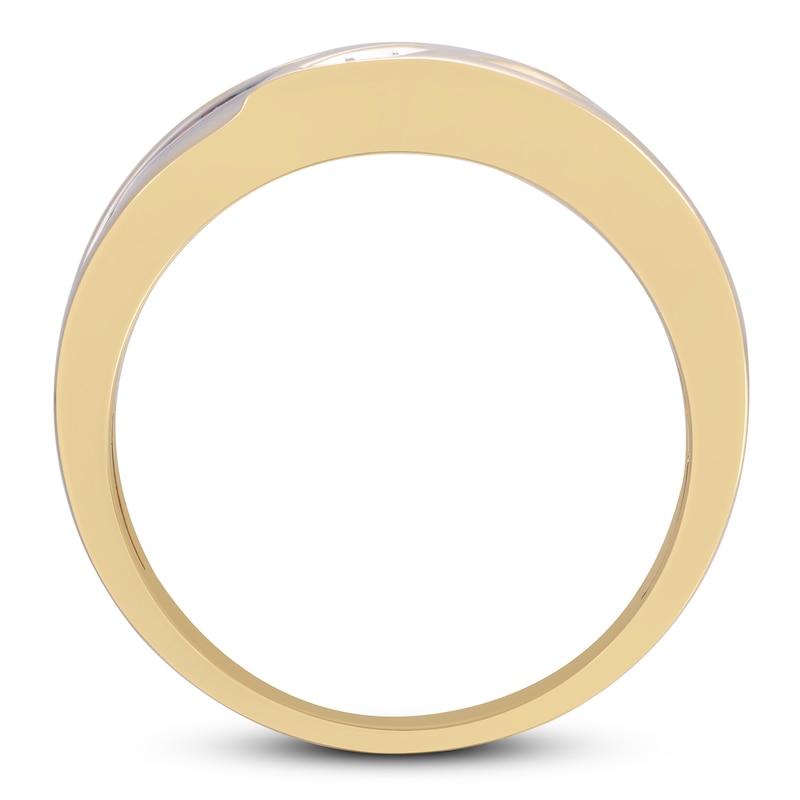 Men's Diamond Wedding Band 1/8 ct tw 10K Yellow Gold