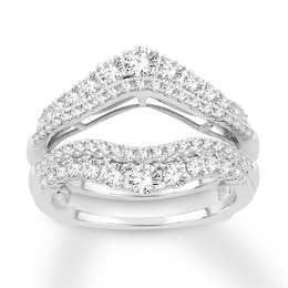 Now + Forever Diamond Enhancer Ring 1 ct tw Round-Cut 14K White Gold