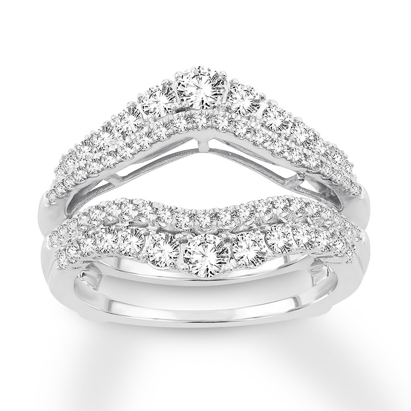 Diamond Enhancer Ring 1 ct tw Round 14K White Gold