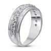 Thumbnail Image 1 of Men's Diamond Wedding Ring 1 ct tw Round-cut 10K White Gold