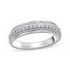 Thumbnail Image 0 of Men's Diamond Wedding Ring 1/2 ct tw Round-cut 10K White Gold