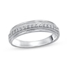 Thumbnail Image 1 of Now + Forever Men's Diamond Wedding Ring 1/2 ct tw Round-cut 10K White Gold