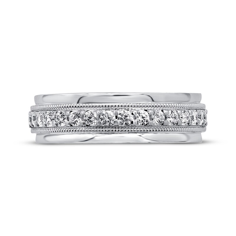 Main Image 3 of Now + Forever Men's Diamond Wedding Ring 1/2 ct tw Round-cut 10K White Gold