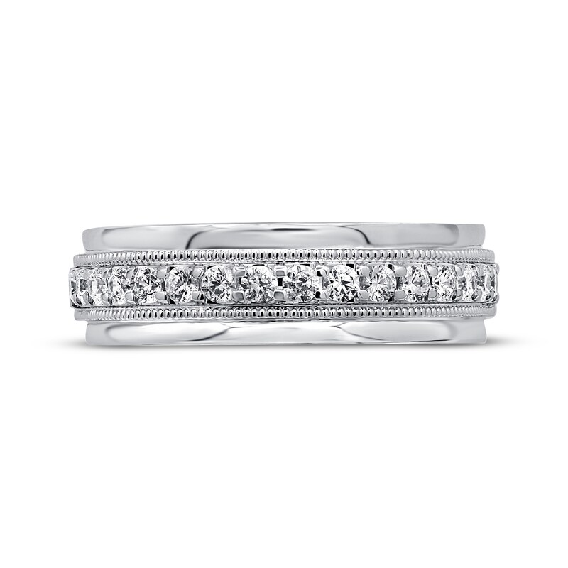 Men's Diamond Wedding Ring 1/2 ct tw Round-cut 10K White Gold