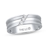 Thumbnail Image 0 of Men's Wedding Band 1/6 ct tw THE LEO Diamonds 14K White Gold