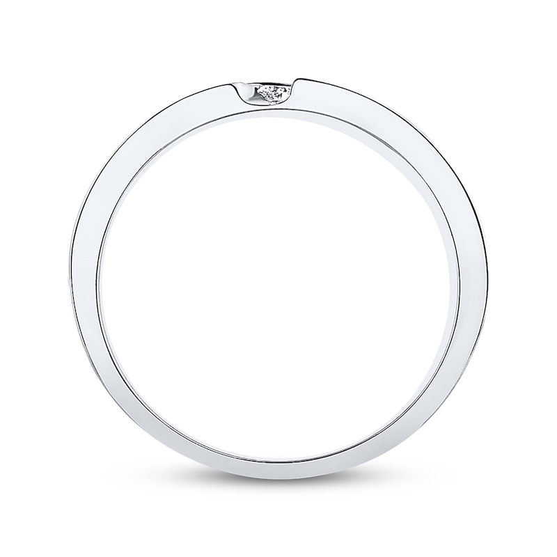 Main Image 2 of Men's Wedding Band 1/6 ct tw THE LEO Diamonds 14K White Gold