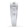 Thumbnail Image 2 of Men's THE LEO Diamond Wedding Band 3/8 ct tw Round-cut 14K White Gold