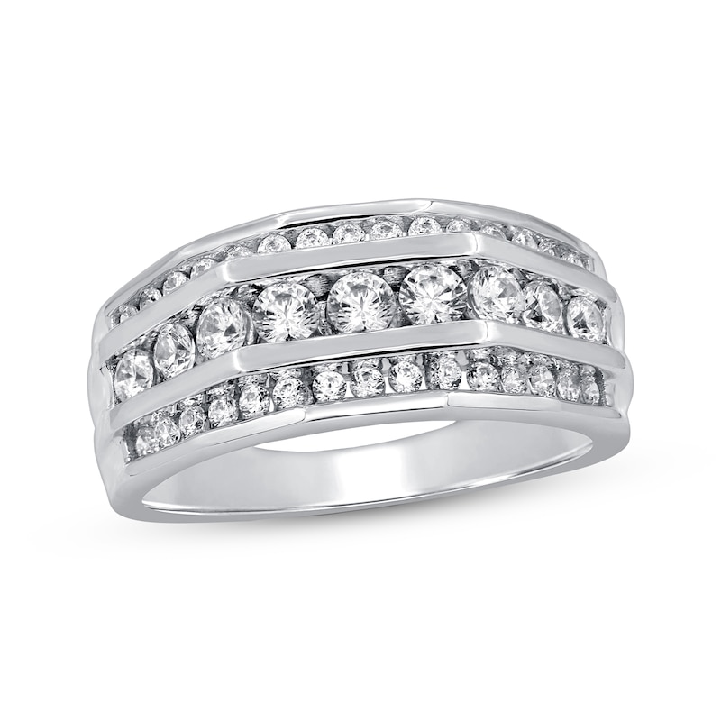 Men's Diamond Wedding Ring 1-1/2 ct tw 10K White Gold