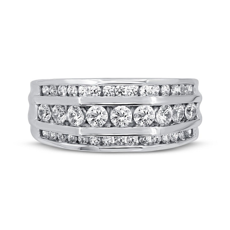 Men's Diamond Wedding Ring 1-1/2 ct tw 10K White Gold