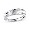 Thumbnail Image 0 of Men's Wedding Ring Diamond Accents 10K White Gold