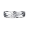 Thumbnail Image 3 of Men's Wedding Ring Diamond Accents 10K White Gold