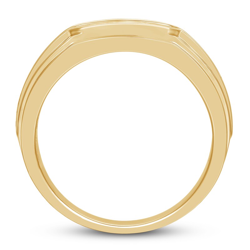 Men's Diamond Wedding Ring 1/4 ct tw 10K Yellow Gold