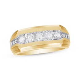 Men's Diamond Wedding Ring 1 ct tw 10K Yellow Gold