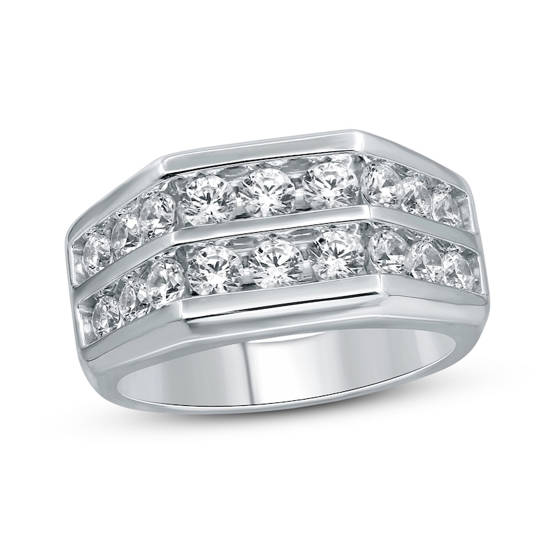 Main Image 1 of Now + Forever Men's Diamond Wedding Ring 2 ct tw Round-cut 10K White Gold