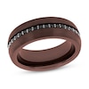 Thumbnail Image 1 of Men's Wedding Band Tungsten Black Sapphire