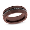 Thumbnail Image 0 of Men's Wedding Band Tungsten Black Sapphire