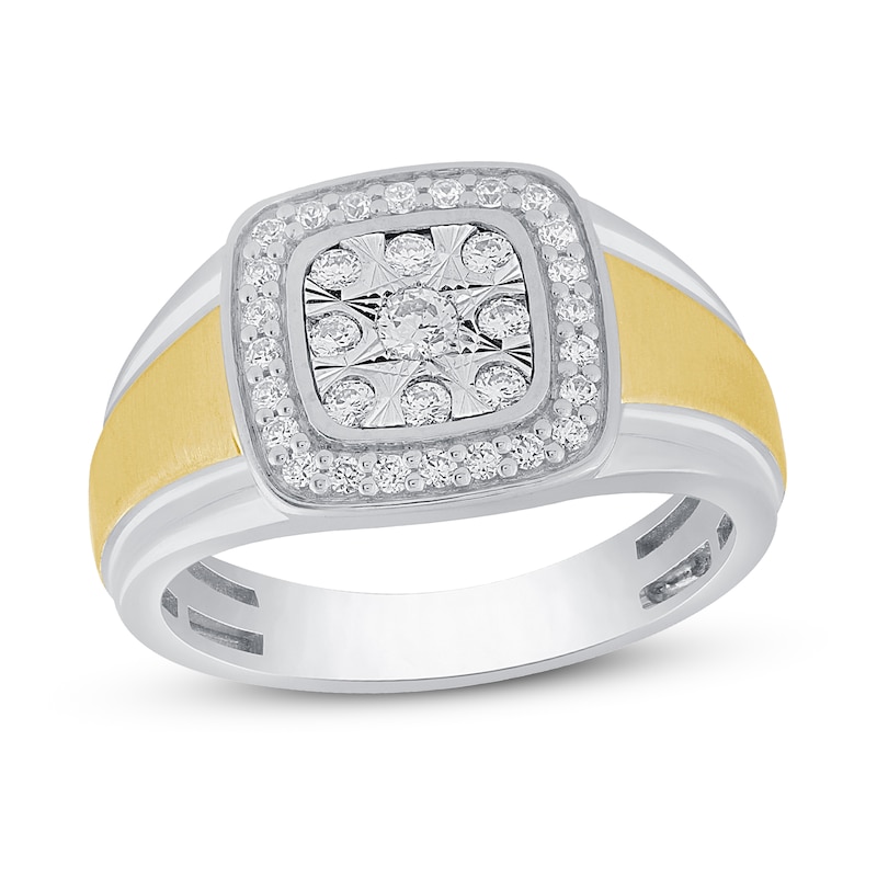 Main Image 1 of Men's Diamond Ring 1/2 ct tw 10K Two-Tone Gold