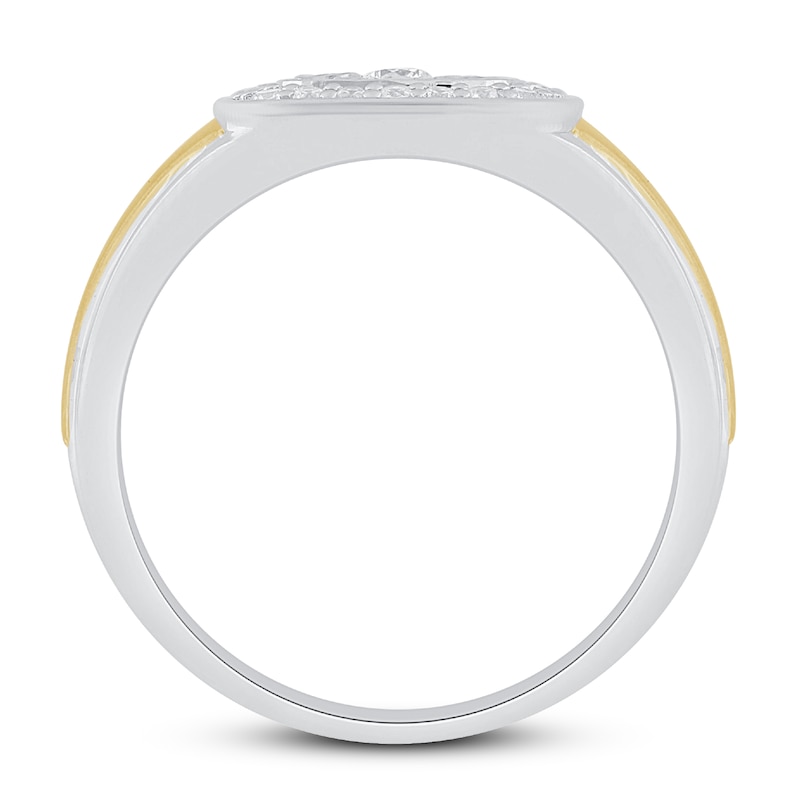 Main Image 2 of Men's Diamond Ring 1/2 ct tw 10K Two-Tone Gold