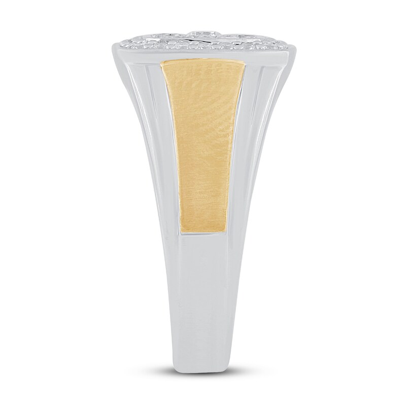 Main Image 3 of Men's Diamond Ring 1/2 ct tw 10K Two-Tone Gold