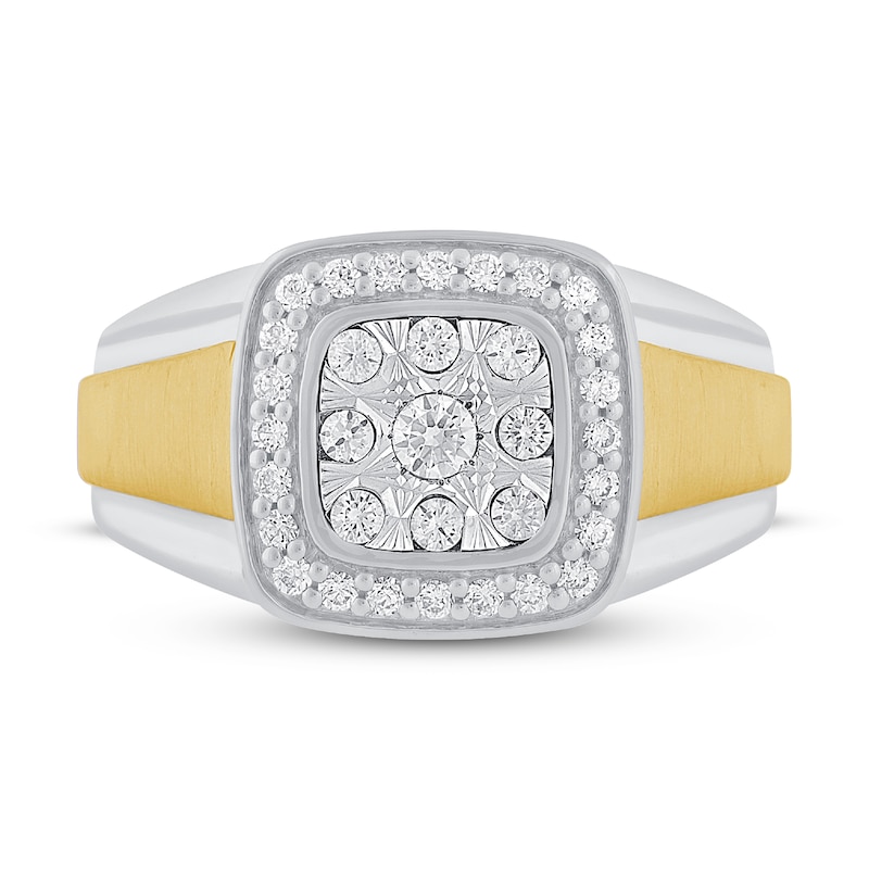 Main Image 4 of Men's Diamond Ring 1/2 ct tw 10K Two-Tone Gold