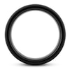 Thumbnail Image 3 of 8mm Natural Sapphire Wedding Band Black Tungsten Carbide