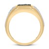 Men's Black/White Diamond Ring 3/4 ct tw 10K Two-Tone Gold