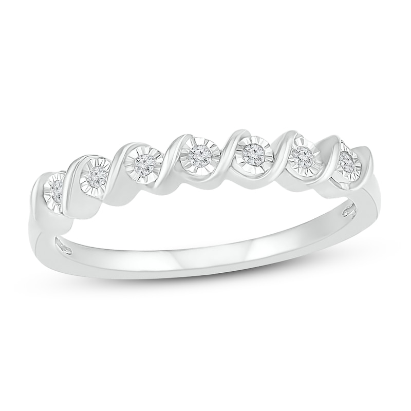 Main Image 1 of Diamond Stacking Ring 1/20 ct tw Round-cut Sterling Silver
