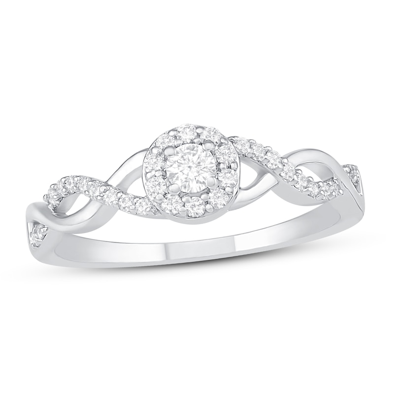 Main Image 1 of Diamond Promise Ring 1/4 ct tw Round-cut Sterling Silver