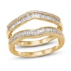 Diamond Enhancer Ring 1/2 ct tw Round/Baguette 14K Yellow Gold
