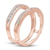 Thumbnail Image 2 of Now + Forever Diamond Enhancer Ring 1/2 ct tw Round/Baguette 14K Rose Gold