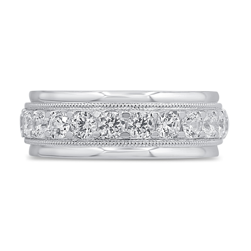 Main Image 3 of Now + Forever Men's Diamond Wedding Band 1-1/2 ct tw Round-cut 10K White Gold