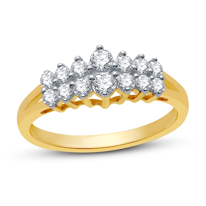 Diamond Ring 1/2 ct tw Round-cut 10K Yellow Gold