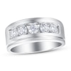 Thumbnail Image 0 of Men's Diamond Wedding Band 1 ct tw Round-cut 14K White Gold