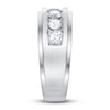 Thumbnail Image 2 of Now + Forever Men's Diamond Wedding Band 1 ct tw Round-cut 14K White Gold