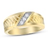 Thumbnail Image 0 of Men's Diamond Wedding Band 1/6 ct tw Round-cut 10K Yellow Gold