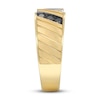 Thumbnail Image 2 of Now + Forever Men's Black & White Diamond Wedding Band 1/2 ct tw Round-cut 10K Yellow Gold