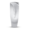 Thumbnail Image 2 of Now + Forever Men's Black Diamond Wedding Band 1/5 ct tw Round-cut 10K White Gold