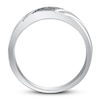 Thumbnail Image 3 of Now + Forever Men's Black Diamond Wedding Band 1/5 ct tw Round-cut 10K White Gold