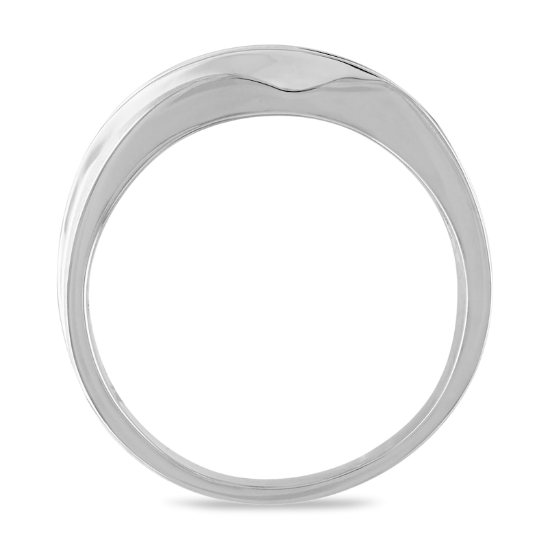 Main Image 3 of Now + Forever Men's Diamond Wedding Band 1 ct tw Round-cut 10K White Gold