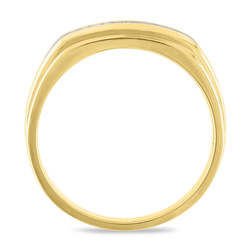 Main Image 3 of Now + Forever Men's Diamond Wedding Band 1/2 ct tw Round-cut 10K Yellow Gold