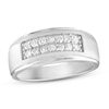 Thumbnail Image 0 of Men's Diamond Wedding Band 1/2 ct tw Round-cut 10K White Gold