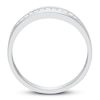 Thumbnail Image 2 of Men's Diamond Wedding Band 1/10 ct tw Round-cut 10K White Gold