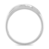 Thumbnail Image 3 of Now + Forever Men's Three-Stone Diamond Wedding Band 1/5 ct tw Round-cut 10K White Gold