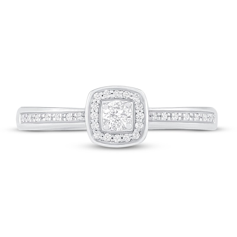 Diamond Promise Ring 1/5 ct tw 10K White Gold