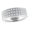 THE LEO Diamond Men's Wedding Band 1 ct tw Round-cut 14K White Gold