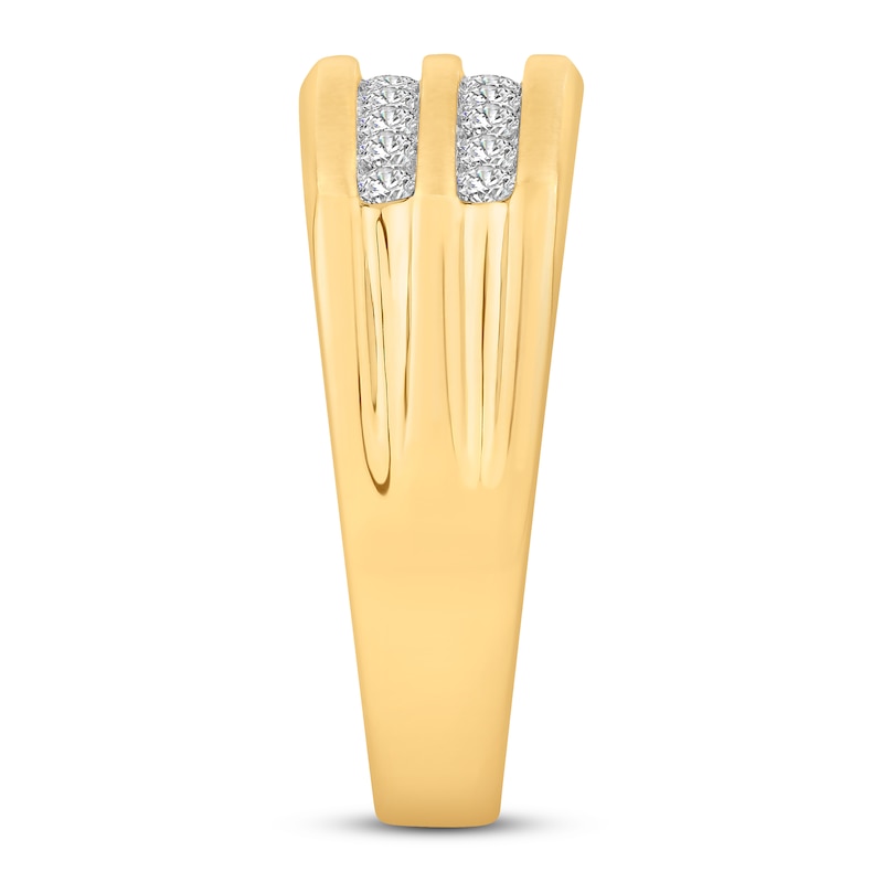 Main Image 3 of Now + Forever Men's Diamond Wedding Band 3/4 ct tw 10K Yellow Gold